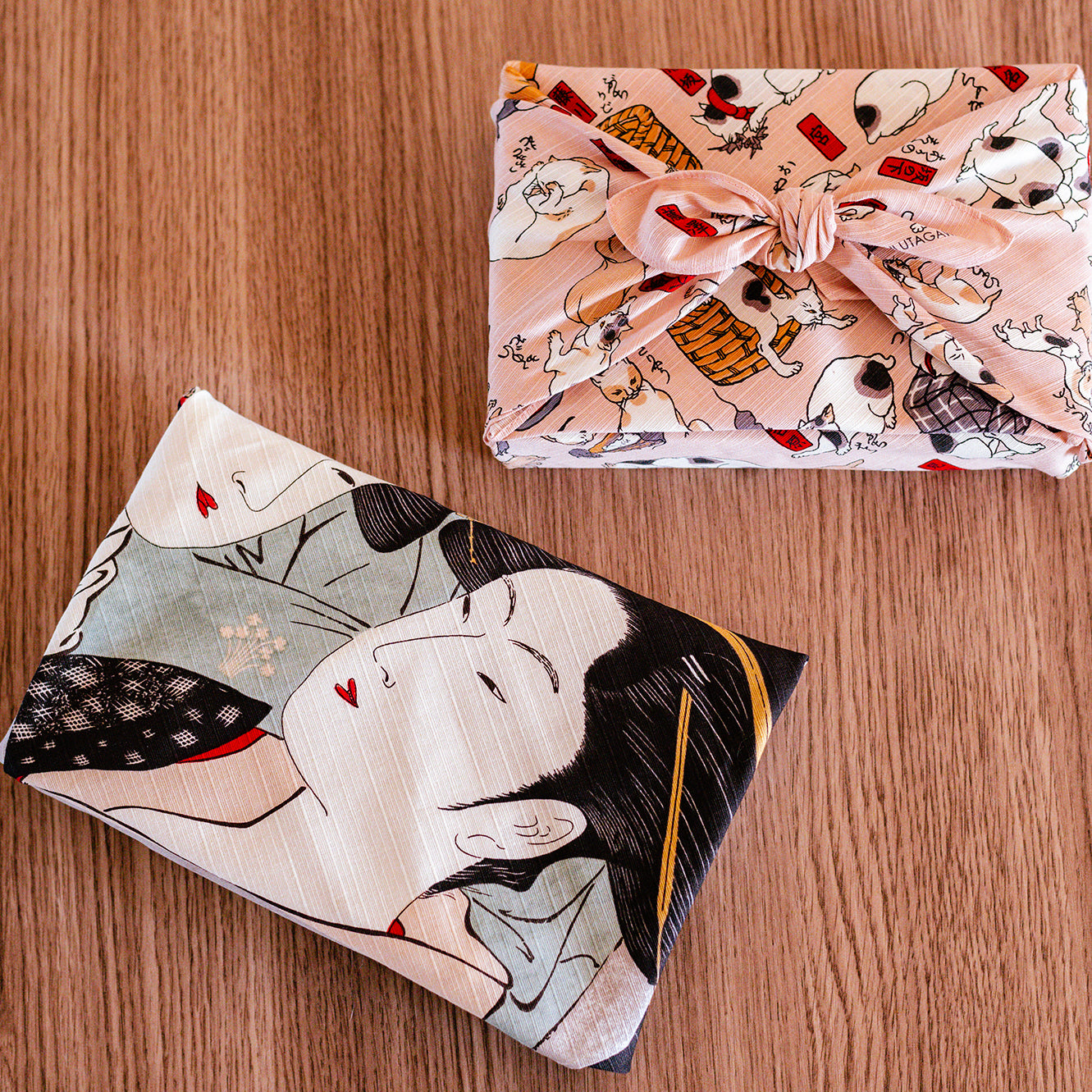 Yu-soku Furoshiki Giapponese 100% Cotone – Panno Tradizionale Con Luna E Gru, 48x48cm, Lavabile, Fatto In Giappone