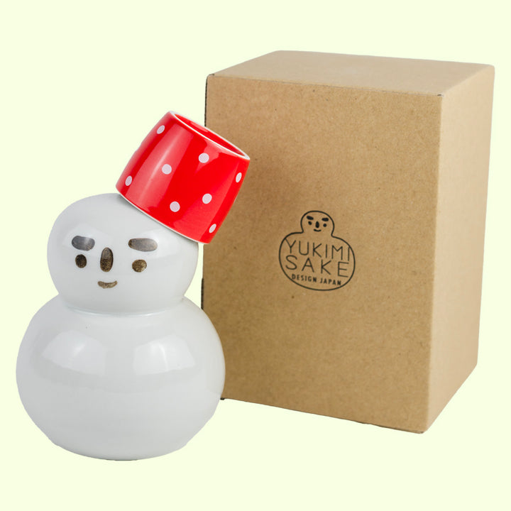 SET Tokkuri e Ochoko Pupazzo di Neve