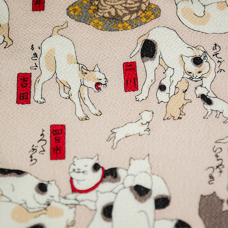 Furoshiki Ukiyoe Neko 68cm