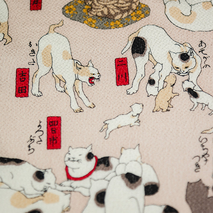 Furoshiki Ukiyoe Neko 68cm